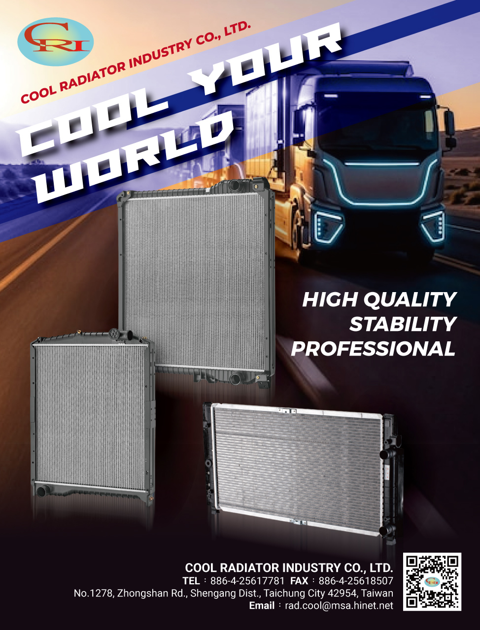 COOL RADIATOR INDUSTRY CO., LTD. COOL RADIATOR INDUSTRY CO., LTD.