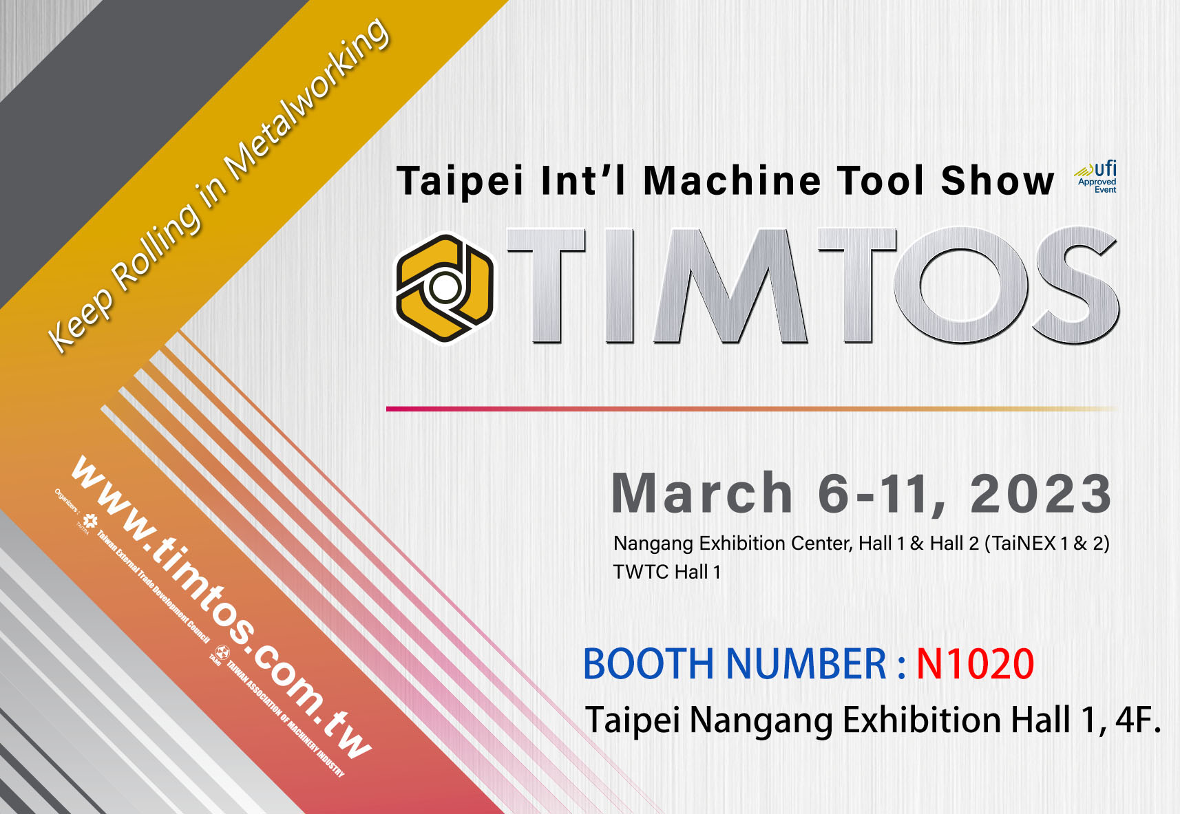 2023 Taipei International Machine Tool Show(TIMTOS)